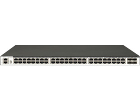 48 個(gè) 1GE Base-T 端口，4 個(gè) 10GE SFP+端口，三層以太網(wǎng)交換機(jī)